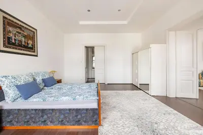 Ein Bett oder Betten in einem Zimmer der Unterkunft Charming spacious apartment