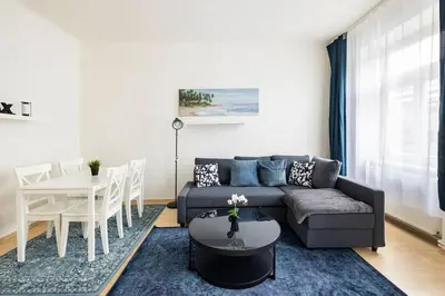 Ein Sitzbereich in der Unterkunft Beautiful 1 Bedroom Apartment near Schönbrunn