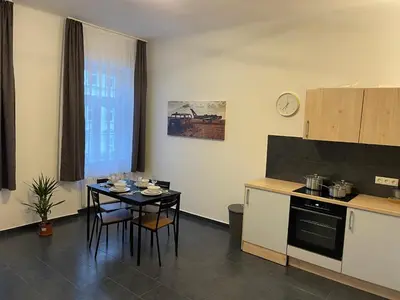 Küche/Küchenzeile in der Unterkunft Fancy Apartment in the City Center