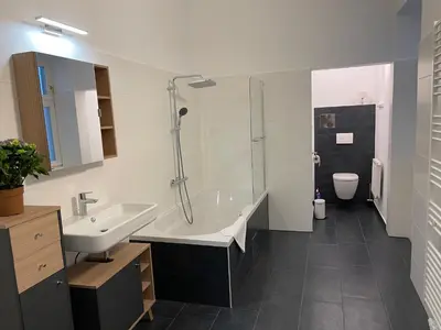 Ein Badezimmer in der Unterkunft Fancy Apartment in the City Center