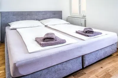 Ein Bett oder Betten in einem Zimmer der Unterkunft Cozy apartment Studio
