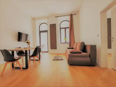 Ein Sitzbereich in der Unterkunft Novara City Apartment