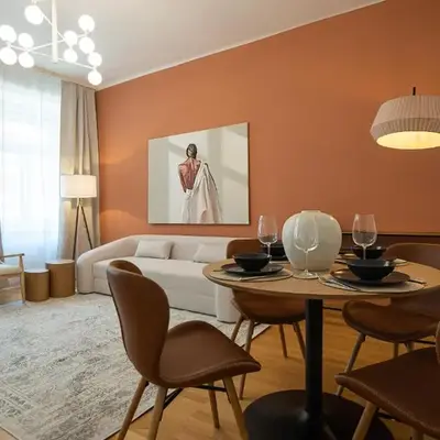 Stylish apartment with a king bed