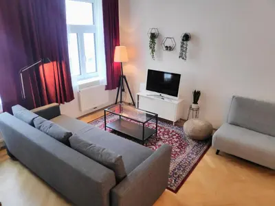 Ein Sitzbereich in der Unterkunft Humboldt Feel Good Apartments