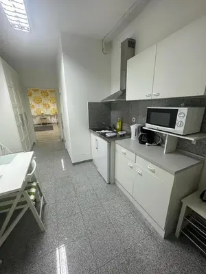 Küche/Küchenzeile in der Unterkunft One-bedroom flat near Prater and Messe Prater