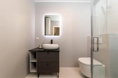 Ein Badezimmer in der Unterkunft Flaka's Apartment