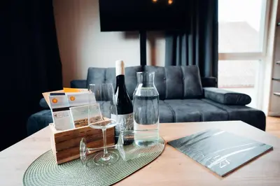 Ein Sitzbereich in der Unterkunft Pur-INN das Gästehaus