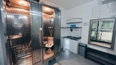 Küche/Küchenzeile in der Unterkunft Space One Vienna - Apartment 1
