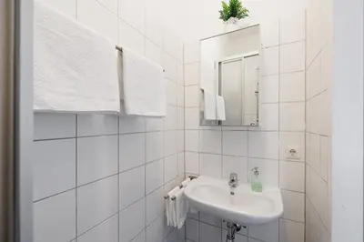 Ein Badezimmer in der Unterkunft Gemütliches App. Messe / Prater