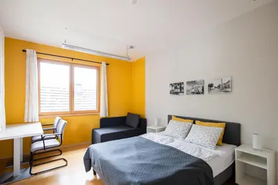 Ein Bett oder Betten in einem Zimmer der Unterkunft Ferienwohnung Knipp