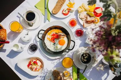 Essen in der Pension oder in der Nähe