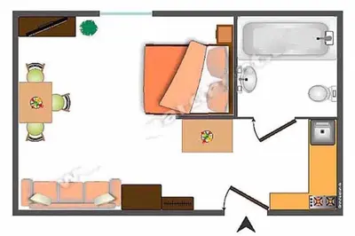 Grundriss der Unterkunft Apartment Naschmarkt