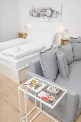 Ein Bett oder Betten in einem Zimmer der Unterkunft Hideaway Favoriten