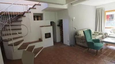 Ein Sitzbereich in der Unterkunft Landhof Ott