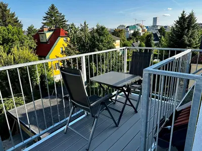 Ein Balkon oder eine Terrasse in der Unterkunft AJO Apartments - Vetmed - Self-Check-in