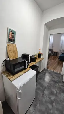 Küche/Küchenzeile in der Unterkunft CozyNite Premium Apartment Hauptbahnhof 1+2