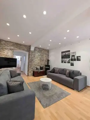 Ein Sitzbereich in der Unterkunft Luxury CityApartment 7