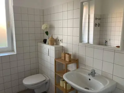 Ein Badezimmer in der Unterkunft Wohnung im Grünen