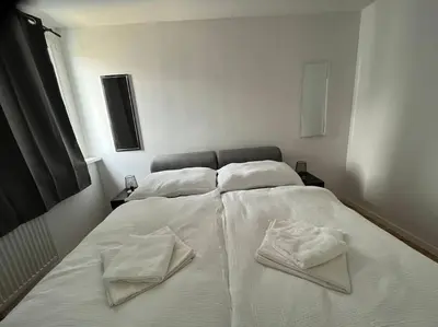Ein Bett oder Betten in einem Zimmer der Unterkunft FarawayHomes Studio Vienna #H1