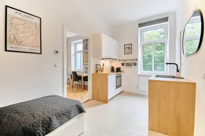 Küche/Küchenzeile in der Unterkunft posh Studio Apartment - stylish & urban