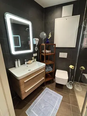 Ein Badezimmer in der Unterkunft Caro’s Gartenwohnung
