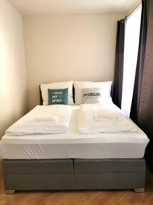 Ein Bett oder Betten in einem Zimmer der Unterkunft Vienna City Apartment Margareten