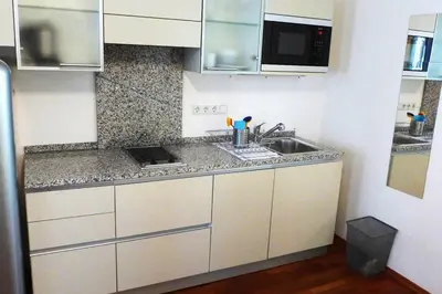 Küche/Küchenzeile in der Unterkunft Schlossquadrat Apartement 14 A