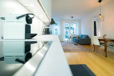 Ein Sitzbereich in der Unterkunft Vienna Residence, Vorgartenstraße - Leopoldstadt