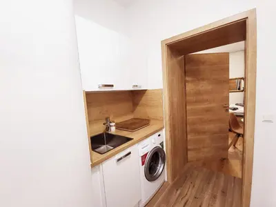 Küche/Küchenzeile in der Unterkunft Winning Apartments