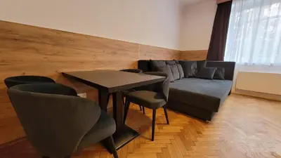 Ein Sitzbereich in der Unterkunft VIENNA Premium Apartments - self check-in