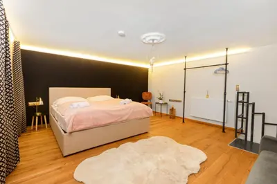 Ein Bett oder Betten in einem Zimmer der Unterkunft Zentral - Netflix - 2 Stöcke - Arbeitsplatz