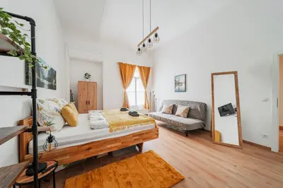 Ein Sitzbereich in der Unterkunft 3 Bedrooms - 74sqm - 10 Min. Inner City