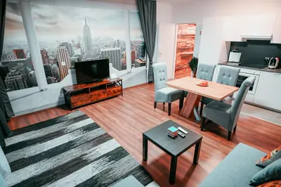 TV/Unterhaltungsangebot in der Unterkunft Vienna Shopping Center 12 Apartment