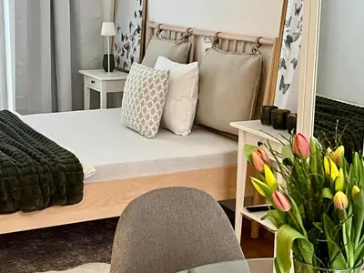 Ein Bett oder Betten in einem Zimmer der Unterkunft Gemütliches Studio Apartment