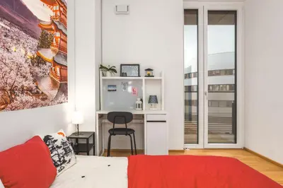 Ein Bett oder Betten in einem Zimmer der Unterkunft Relaxed Zen-Apartment in top area and amazing view