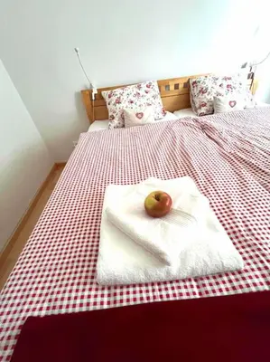 Ein Bett oder Betten in einem Zimmer der Unterkunft Appartment Weitblick