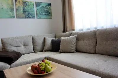 Ein Sitzbereich in der Unterkunft Apartment Vienna 22