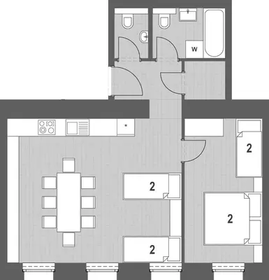 Grundriss der Unterkunft Donau Zentrum W