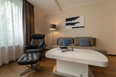 Ein Sitzbereich in der Unterkunft Pakat Residences