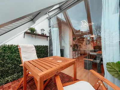 Ein Sitzbereich in der Unterkunft Schönbrunn Gardens Vienna Apartment