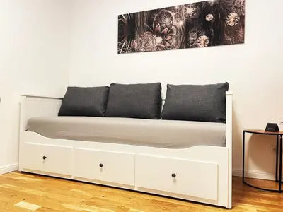 Ein Sitzbereich in der Unterkunft Sievering18 A-B