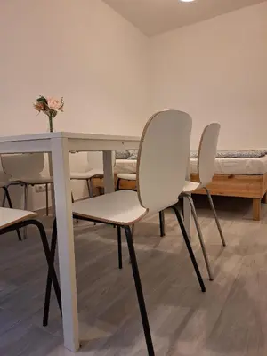Ein Sitzbereich in der Unterkunft Augarten R19