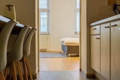 Ein Bett oder Betten in einem Zimmer der Unterkunft Garden-Eden Apartment