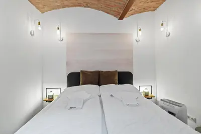 Ein Bett oder Betten in einem Zimmer der Unterkunft FarawayHomes Studio Vienna #B2