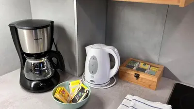 Küche/Küchenzeile in der Unterkunft Ferienhaus Seeblick