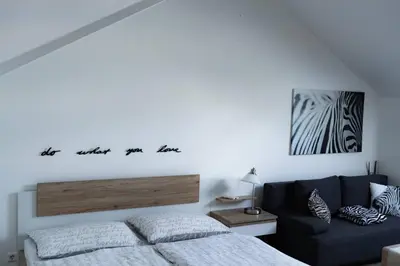 Ein Bett oder Betten in einem Zimmer der Unterkunft Gemütliches Apartment in Wien