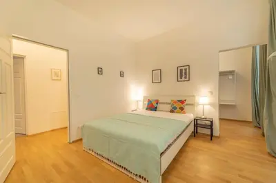Ein Bett oder Betten in einem Zimmer der Unterkunft Spacious Apartment mitten in Wien