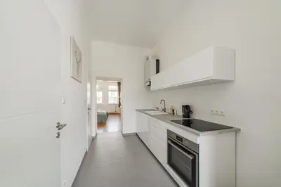 Küche/Küchenzeile in der Unterkunft spacious studio in vienna