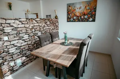 Ein Sitzbereich in der Unterkunft Danube Island Apartment 3