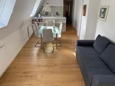 Ein Sitzbereich in der Unterkunft Apartment in Grinzing bis zu 4 Personen